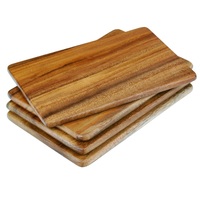 DAVIS & WADDELL ACACIA WOOD INDIVIDUAL SERVING BOARD SET OF 4