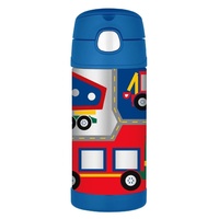 THERMOS FUNTAINER STAINLESS STEEL 355ml DRINK BOTTLE - BLUE TRUCK