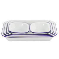 FALCON 5 PIECE BAKE SET - WHITE WITH BLUE RIM
