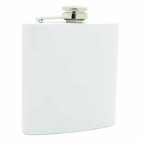 VIDORI STAINLESS STEEL HIP FLASK 175ml 6oz - WHITE