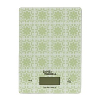 DAVIS & WADDELL 5kg DIGITAL KITCHEN SCALE - PRINTED GREEN