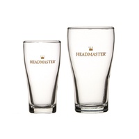 HEADMASTER CROWN NUCLEATED BEER MIDDY SCHOONER GLASSES