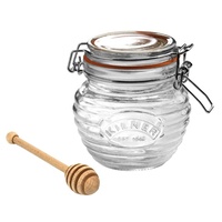 KILNER GLASS HONEY POT WITH DIPPER 400ml