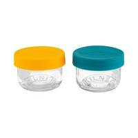 KILNER GLASS SET 2 SNACK AND STORE POTS 125ml