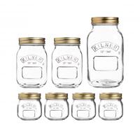 KILNER 7 PIECE GLASS JAR PRESERVING SET