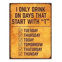 MEN'S REPUBLIC RETRO BAR SIGN - DRINKING DAYS