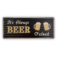 MEN'S REPUBLIC RETRO BAR SIGN - BEER O'CLOCK
