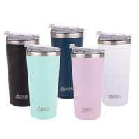OASIS STAINLESS STEEL DOUBLE WALL TRAVEL MUG 480ml