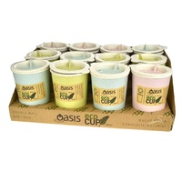 OASIS DOUBLE WALL ECO COFFEE CUP 300ml - BLUE, PINK OR GREEN