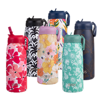 OASIS 780ML PATTERNED INSULATED SPORTS BOTTLE WITH STRAW