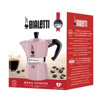 BIALETTI MOKA 3 CUP ESPRESSO MAKER PINK
