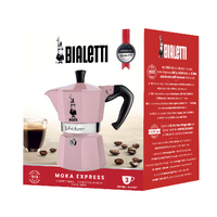 BIALETTI MOKA 3 CUP ESPRESSO MAKER PINK