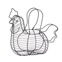 DAVIS & WADDELL BLACK CHICKEN EGG BASKET