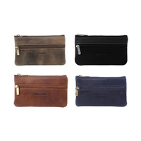 PIERRE CARDIN ZIP CLOSURE LEATHER COIN PURSE