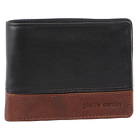 PIERRE CARDIN MENS LEATHER 2 TONE TRI-FOLD RFID WALLET