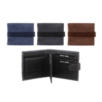 PIERRE CARDIN MENS LEATHER TAB WALLET