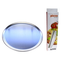 PIZZA FLAT PACK - 2 x 300mm PIZZA PLATES and ROCKING PIZZA CUTTER