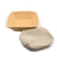 BRUNSWICK BAKERS BREAD BANNETON WITH LINING - SQUARE 20cm