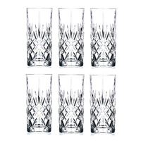 RCR MELODIA HIGHBALL TUMBLER GLASSES 360ml - SET OF 6