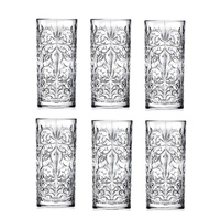 RCR MIXOLOGY TATTOO HIGHBALL CRYSTAL TUMBLERS SET 6 - 368ml