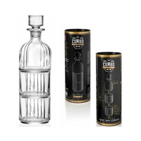 RCR COMBO 3 PIECE STACKABLE DECANTER & TUMBLER SET
