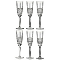 RCR BRILLIANTE CHAMPAGNE FLUTE GLASSES 185ml - SET OF 6