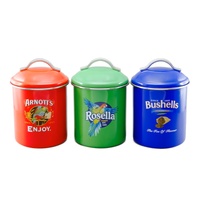ARNOTTS BUSHELLS & ROSELLA CANISTERS SET OF 3 - MULTI COLOURED