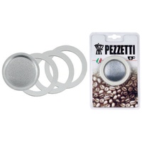 PEZZETTI RUBBER RING GASKET + FILTER PLATE FOR ALUMINIUM COFFEE PERCOLATORS