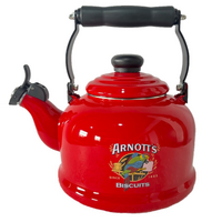 ROJO ARNOTTS ENAMEL WHISTLING KETTLE 2.1L - RED