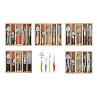 LAGUIOLE SILHOUETTE 24 PIECE STAINLESS STEEL CUTLERY SET IN CASE