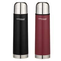 THERMOS THERMOCAFE 1 LITRE STAINLESS STEEL SLIM VACUUM INSULATED FLASK - RED OR BLACK