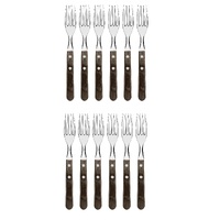 TRAMONTINA CHURRASCO TABLE FORKS SET 12 - BROWN