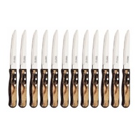 TRAMONTINA CHURRASCO STEAK KNIFE WIDE BLADE SET 12