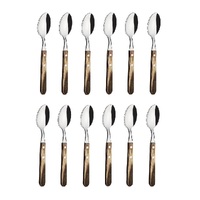 TRAMONTINA CHURRASCO JUMBO TABLE SPOONS SET 12 - BROWN