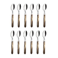 TRAMONTINA CHURRASCO JUMBO TABLE SPOONS SET 12 - BROWN