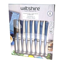 WILTSHIRE 8 PIECE STAINLESS STEEL STEAK KNIFE SET