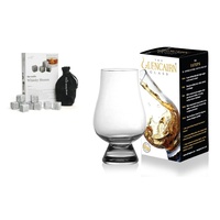 THE GLENCAIRN WHISKY GLASSES (2) + STONES SET