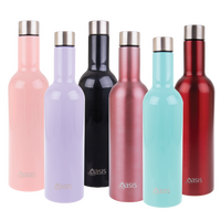 OASIS STAINLESS STEEL DOUBLE WALL INSULATED WINE TRAVELLER 750ml