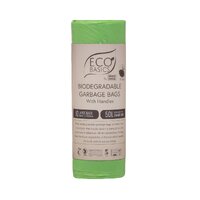 WHITE MAGIC ECO BASICS BIODEGRADABLE CORN STARCH GARBAGE BAGS - LARGE PACK 10