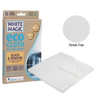 WHITE MAGIC ECO CLOTH GLASS AND WINDOW CLEANING CLOTH 32 x 32cm
