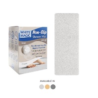 WHITE MAGIC NON-SLIP SHOWER MAT LARGE - CREAM - 100 x 40cm