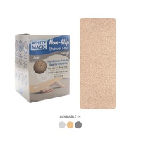 WHITE MAGIC NON-SLIP SHOWER MAT LARGE - LATTE - 100 x 40cm
