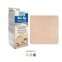 WHITE MAGIC NON-SLIP SHOWER MAT SQUARE - LATTE - 53 x 53cm