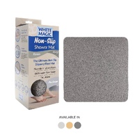 WHITE MAGIC NON-SLIP SHOWER MAT SQUARE - PLATINUM - 53 x 53cm