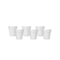 BIALETTI BICCHIERINI ESPRESSO COFFEE CUPS - WHITE - SET OF 6