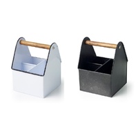CHEF INOX CONEY ISLAND GALVANISED METAL 3 COMPARTMENT CADDY