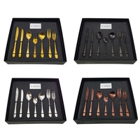 SOHO CUTLERY 56 PIECE BOXED SET - ROSE, GOLD, BLACK OR MATT
